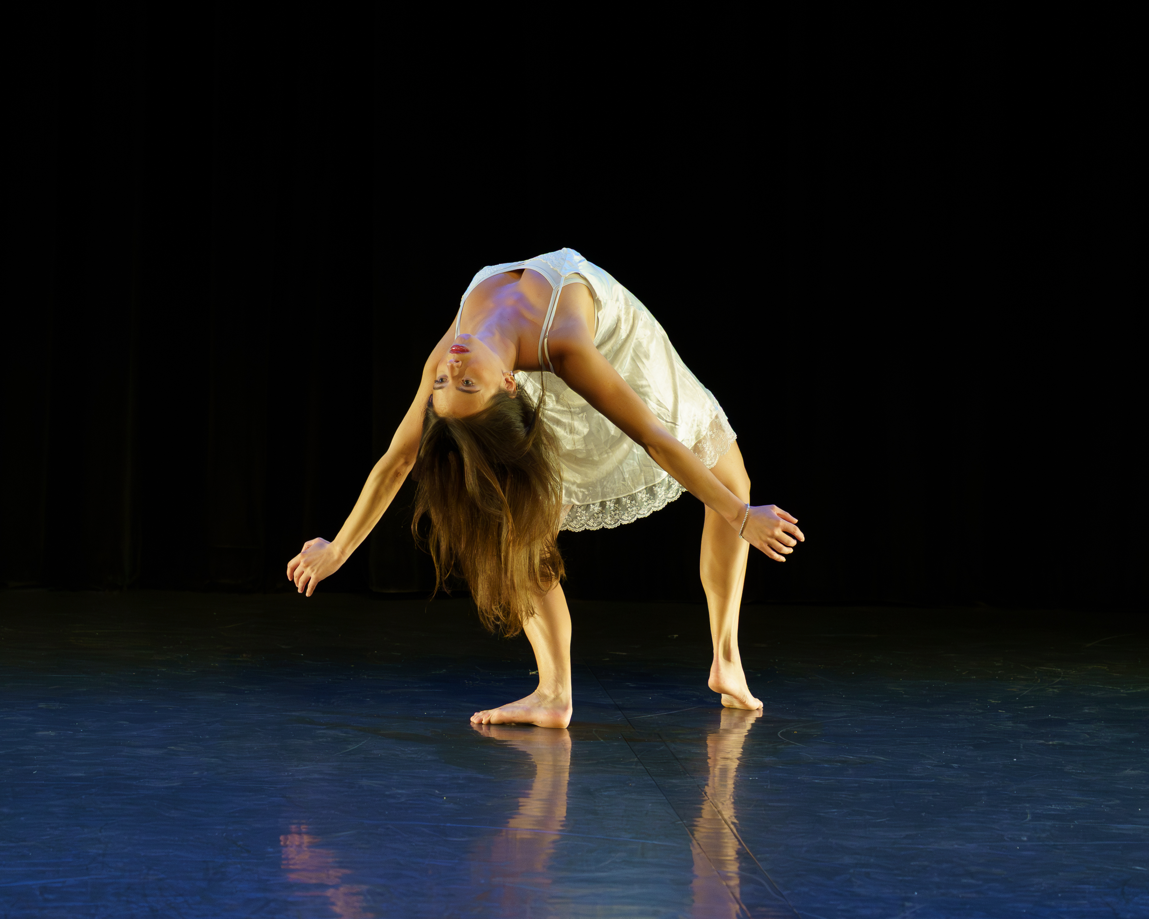 dancer bending backwards
