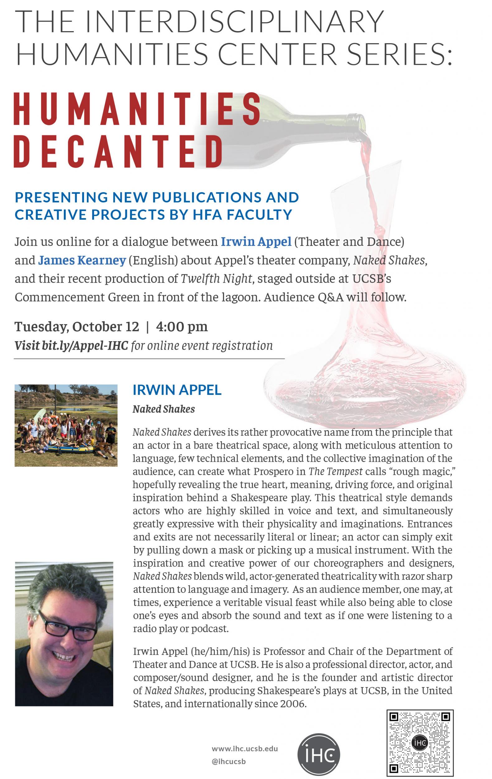 Humanities Decanted with Irwin Appel and James Kearney article image